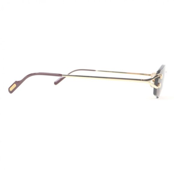 Cartier Rimless Two Point 135 Sunglasses Eyewear Gold Bordeaux 22 main image 3
